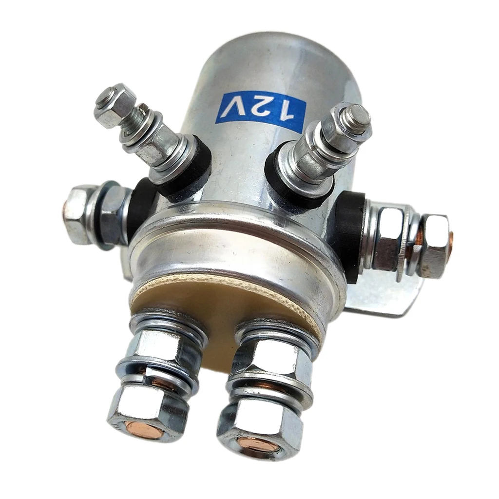 

Стартовое соленоидное реле-переключатель 200А, металлическое реверсивное реле для подключения автомобильных лебедок и аккумуляторных батарей