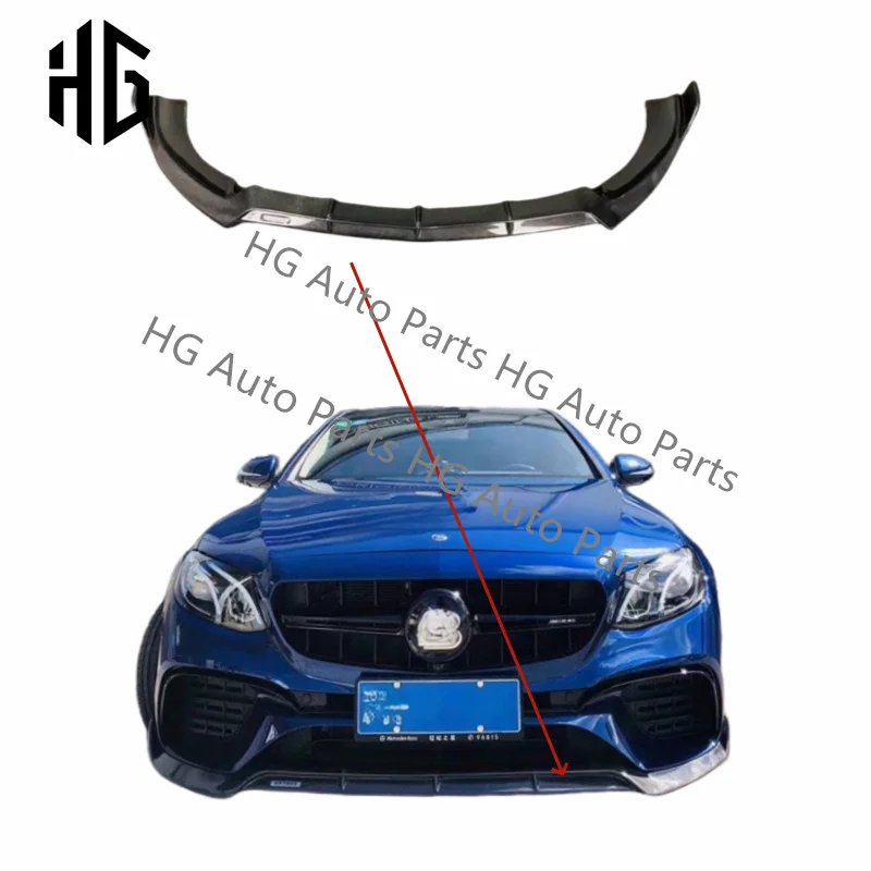 

Upgrade to B Style Car Front Bumper Spoiler Splitter Lip For Mercedes Benz E Class W213 Carbon Fiber Front Lip Car Acessorios