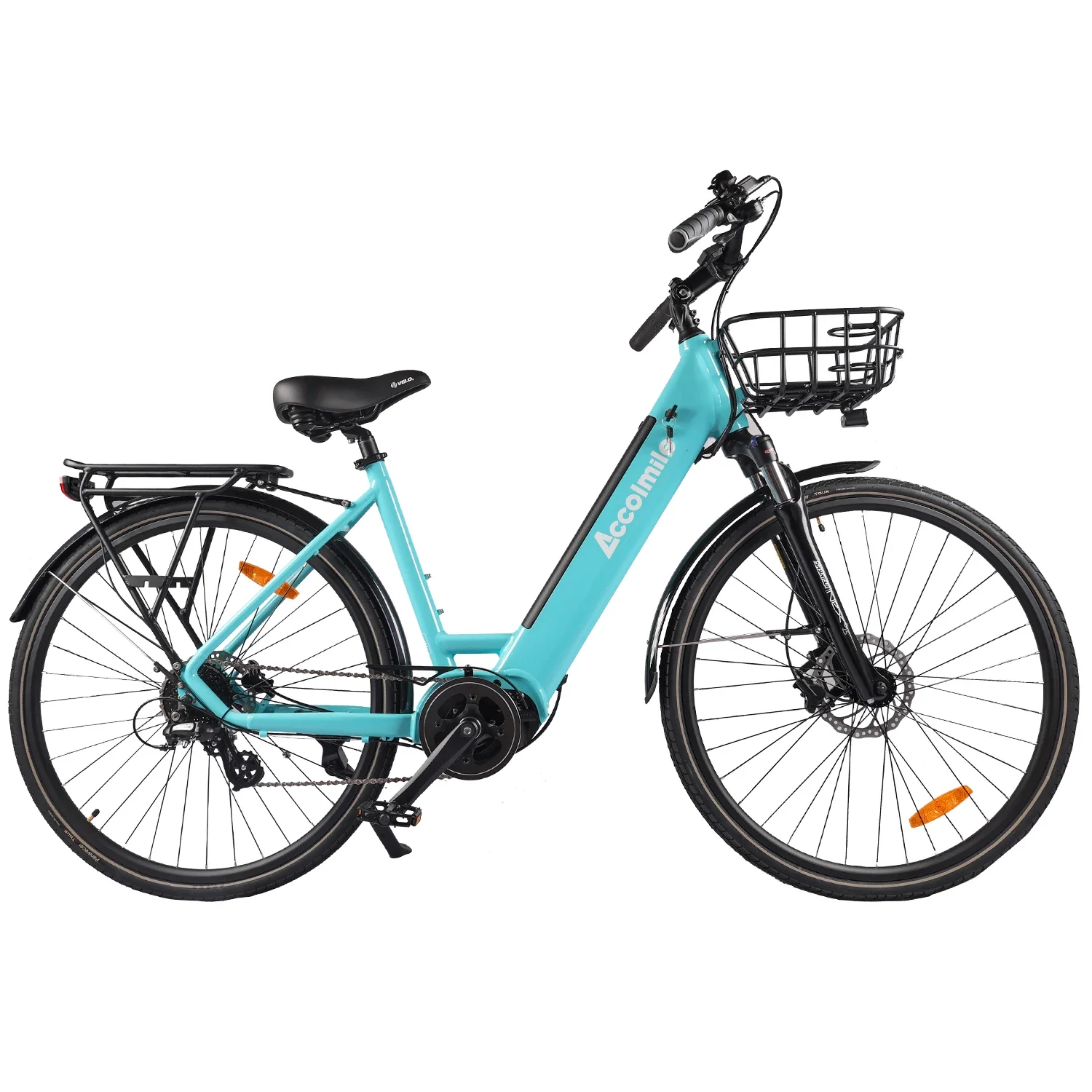 Accolmle Electric bike, 28 electric bikes, city e-bike with removable battery 36V 15Ah, M200 Torque Sensor Mid Motor , 8 speeds