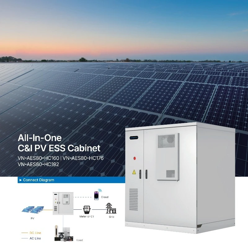 Hybrid 80kW 192KWH 200KWH LFP All in One C & I Cabinet Energy Storage IP54 protection