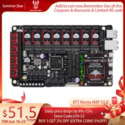 Scheda madre BIGTREETECH Manta M8P V2.0 STM32H723ZE 32bit per Klipper Raspberry Pi per scheda di controllo stampante Voron V0 Ender 3 3D