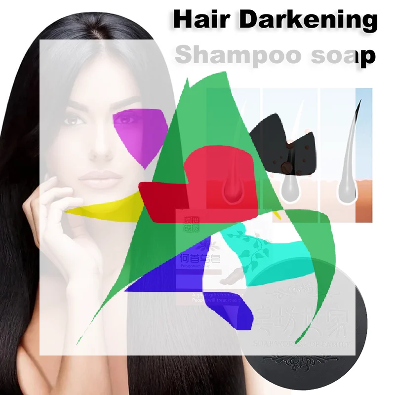 

Hair Shampoo Soap Polygonum Multiflorum Black Soap Hair Care Nourishing Anti Dandruff Essential Oil Soap Moisturizing 80/100g