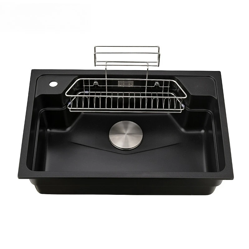 

Quartz stone sink wholesale bright yellow household basin on the table and under the table basin vegetable sink kitchen