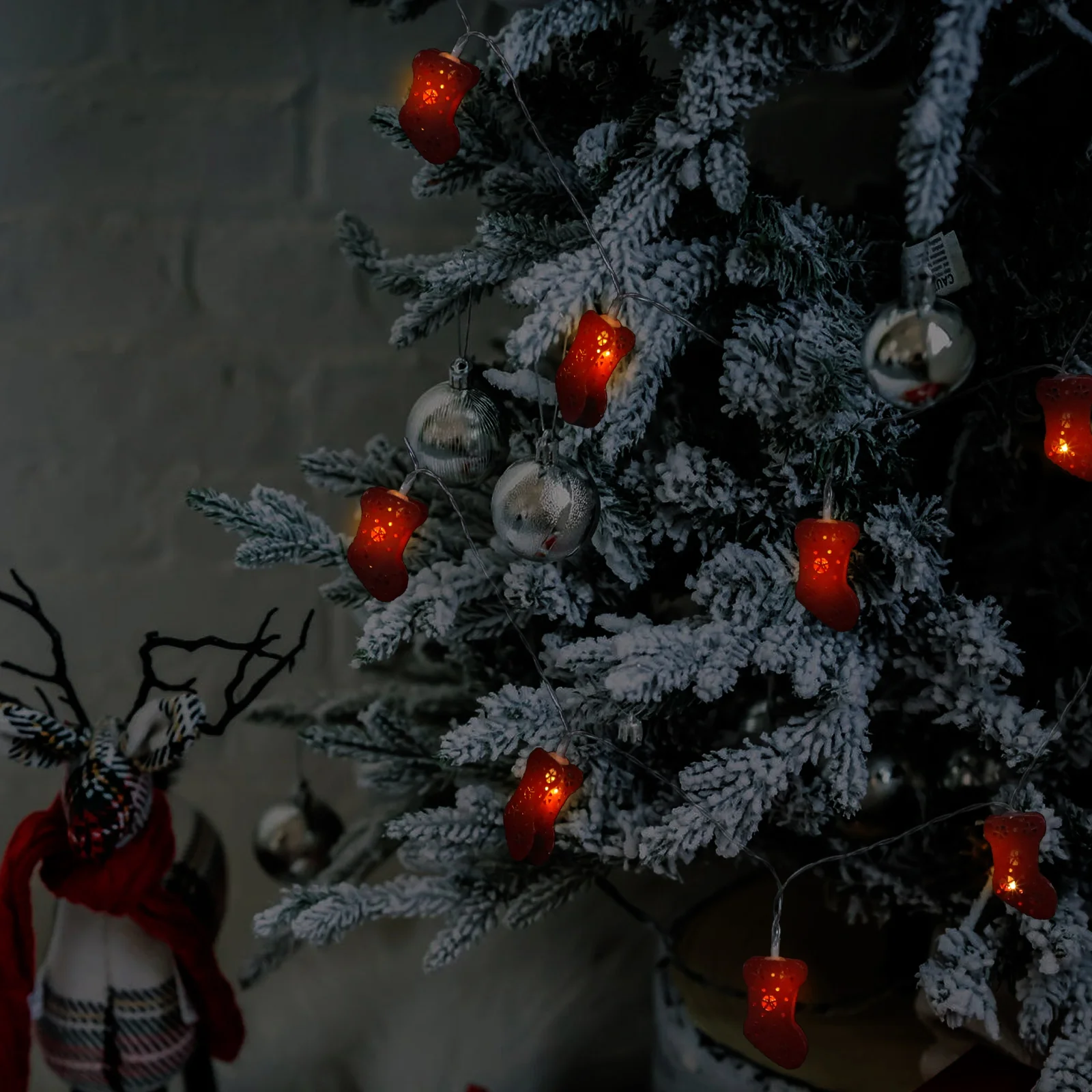 

1Pcs Christmas Socks String Lights 3M Sock Lamp for Outdoor Garden Decoration Warm Creative Holiday Light String