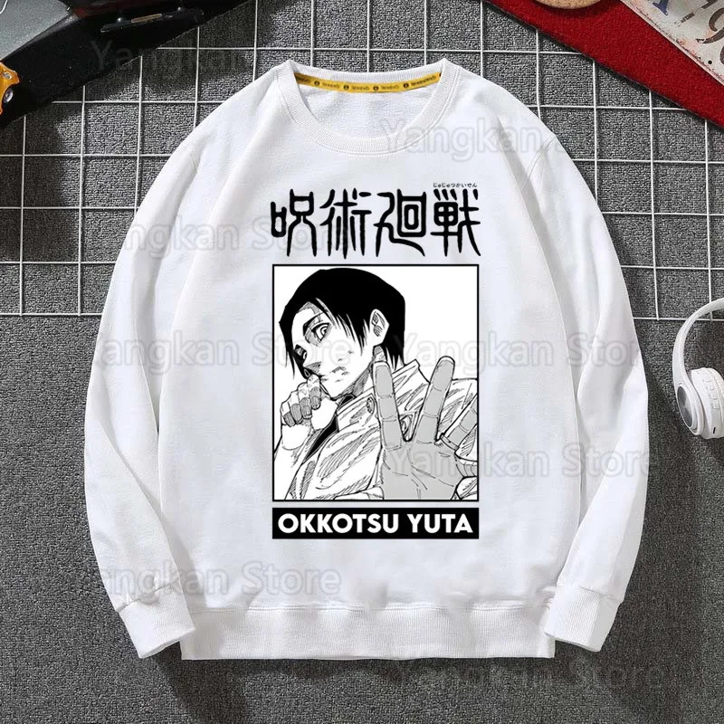 Anime Yuta Okkotsu Men Hip Hop Sweatshirt Hoodie Streetwear Harajuku Pullover Hoodie Winter Autumn Hoodie