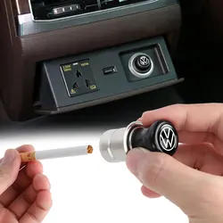 Isqueiro do cigarro do carro do metal Windproof, portátil, sem chama, Volkswagen, VW, golfe 7, 5, 6, Mk4, Mk7, Mk5, Tiguan, Jetta, Polo, 6R, GTI, 12V