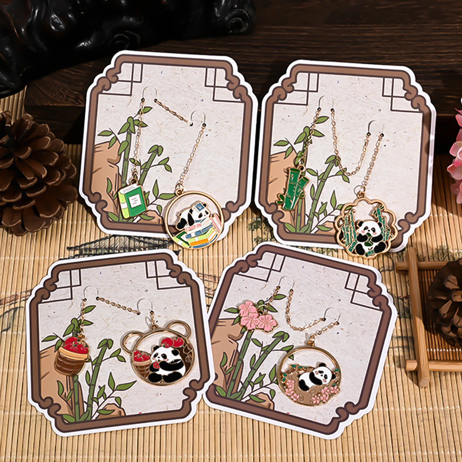 Funny Panda Book Page Clips Metal Bookmarks Cute Pagination Mark Creative Separator Pages Tags Stationery School Office Supplies