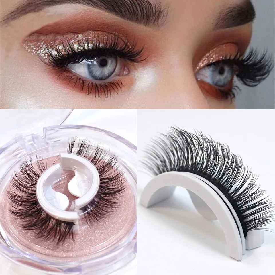 Glue-free False Eyelashes Self-adhesive Reusable Glue-free Lazy Eyelashes Simulation Natural Curling Super Soft Eyelashes