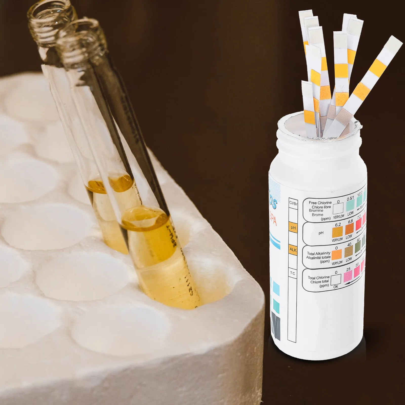 

50 Pcs Water Quality Test Testing Kit Strips Hot Tub Spa Chemical Swimming