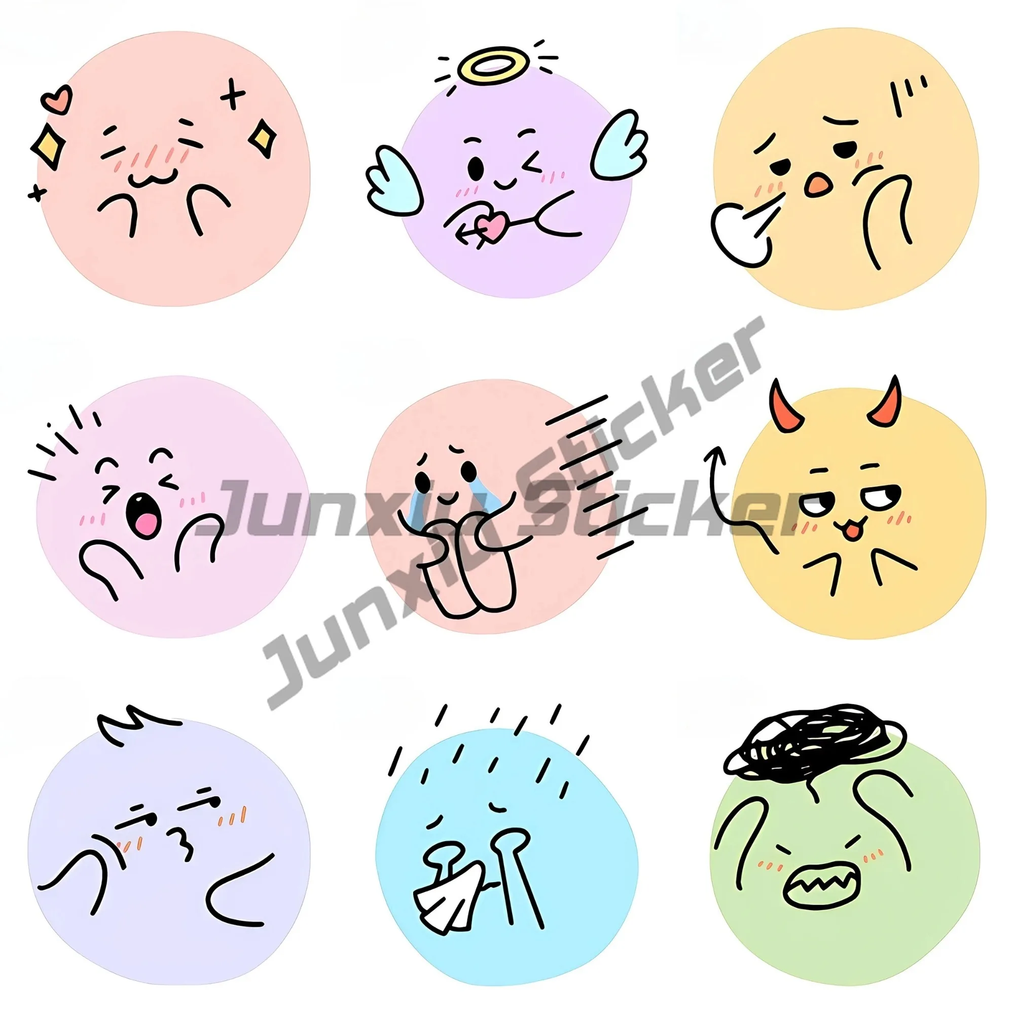 Expression Cartoon Car Stickers Humorous Motorcycle Windshield Decal Occlusion Scratch Campervan Car Accessories