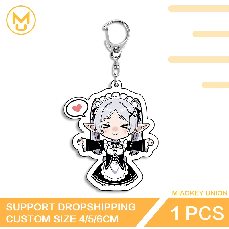 Popular Frieren Customizable Trendy Double Sided Acrylic Keyring High Quality Creative Portable Key Ring Gift For Friends