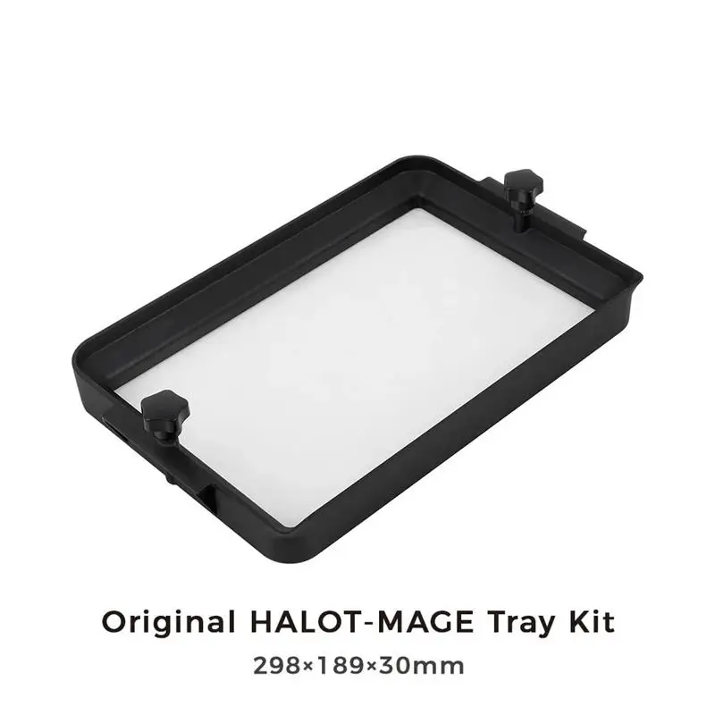 To HALOT-MAGE Tray Kit 298×189×30mm Resin Vat Black Tray Kit for HALOT-MAGE 3D Printers Accessories