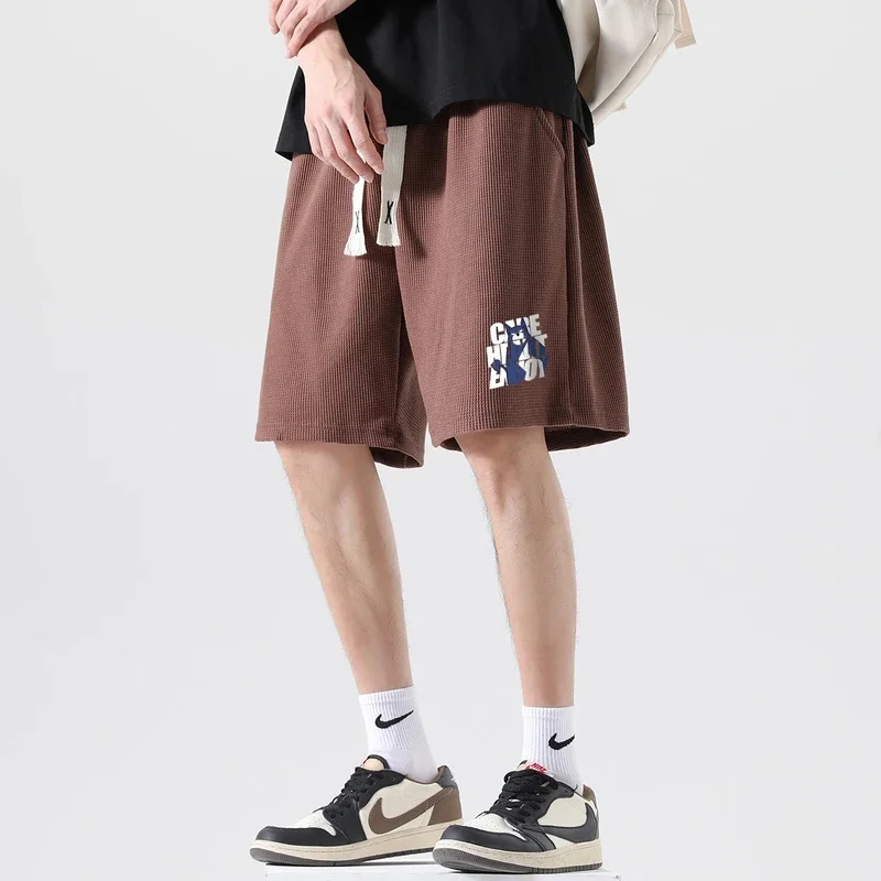 

Waffle Men's Shorts Men's Capris Athletic Pants Casual Pants Men's Pants Thin Style