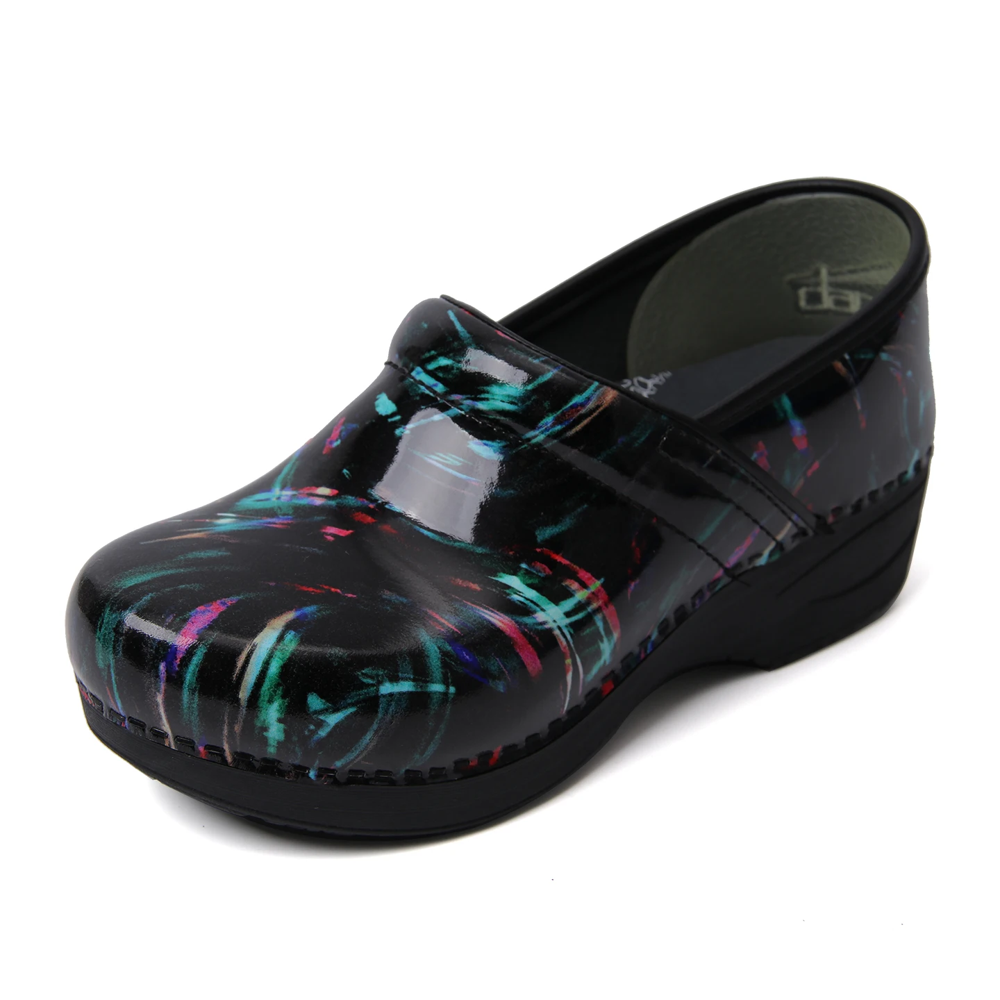 Сабо Dansko XP Comfort с поддержкой свода стопы, нескользящие кожаные рабочие мюли на платформе для медработников