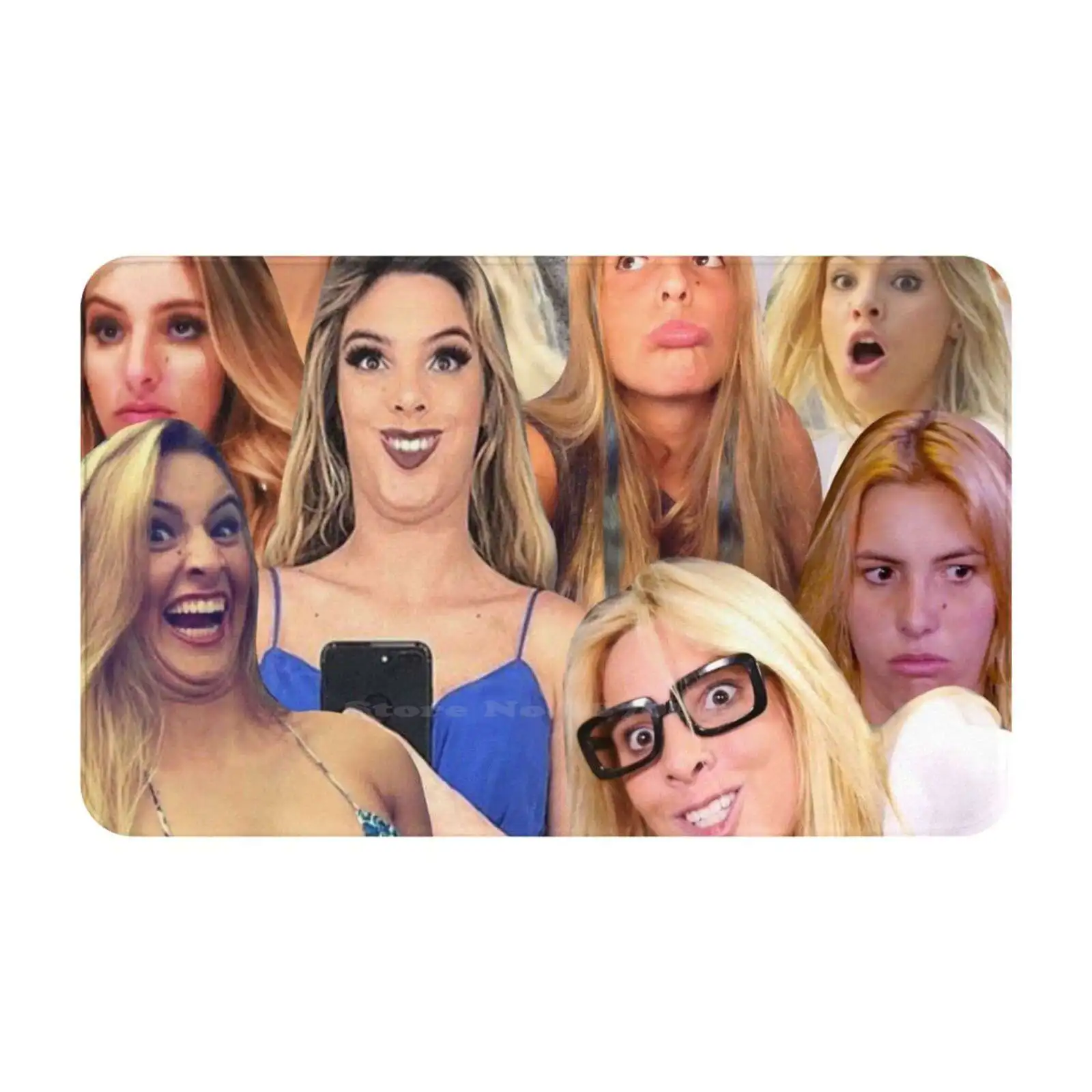 Lele Pons-Funny Faces Soft Cushion Car Home Carpet Door Mat Lele Pons Funny Faces Comedy Horror Hilarious Celebrity Celeb