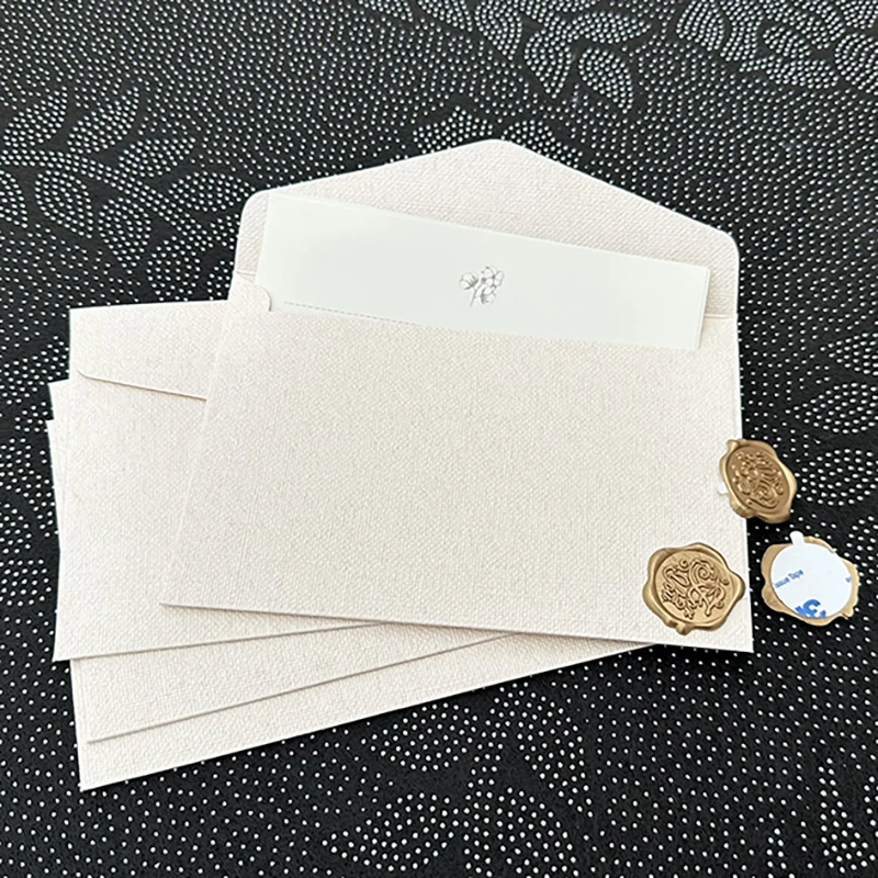 Imagem -04 - Envelope Branco para Convites Padrão de Textura de Linho Espessado Cartões Postais Retrô para Casamento Cartas Comerciais 175x125 cm 30 Peças Lote