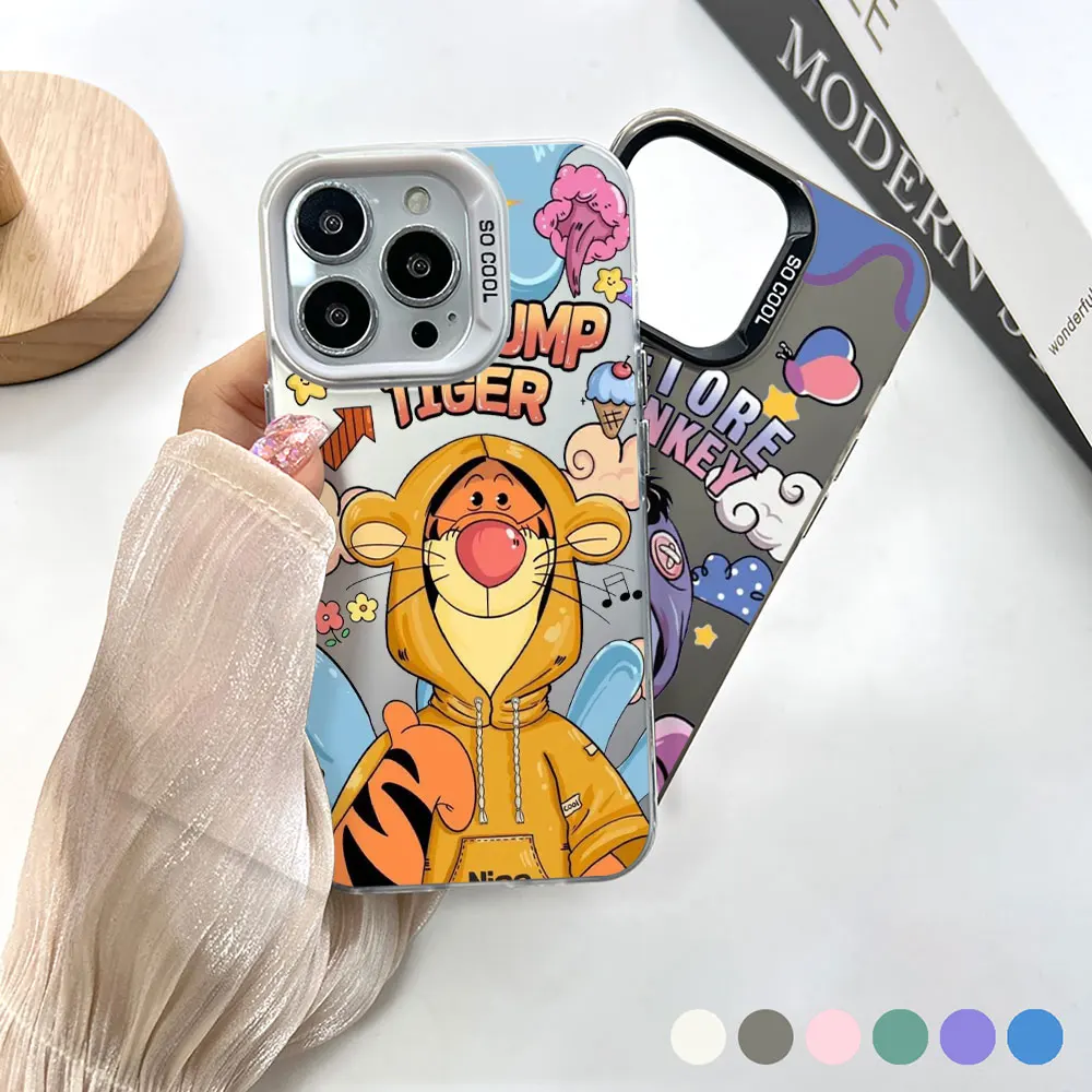 Tigger Eeyore Winnie The Pooh Phone Case For OPPO Reno 10 8T 7 7Z 6 5 A98 A94 A78 A76 A74 A58 A57 A55 A38 A37 A31 Plating Cover