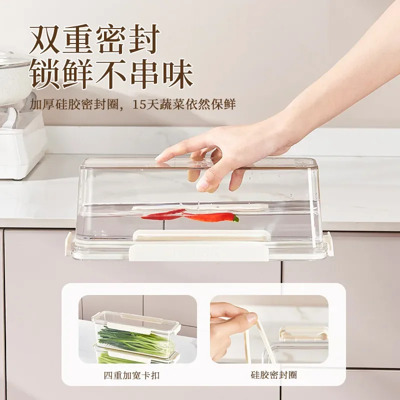 For Coriander Scallion Storage Box Refrigerator Fresh Keeping Artifact Thickened Noodle Egg Preparation Sealed Container