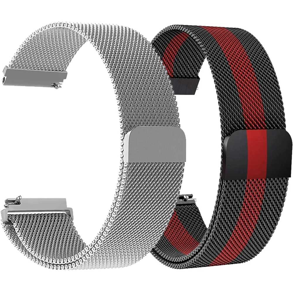 20 mm 22 mm Milanaise-Metall-Magnetflugzeug-Universal-Schnittstellenarmband für Amazfit T-Rex3 Pro/Balance 2 Samsung Galaxy Watch 7 6 5 4