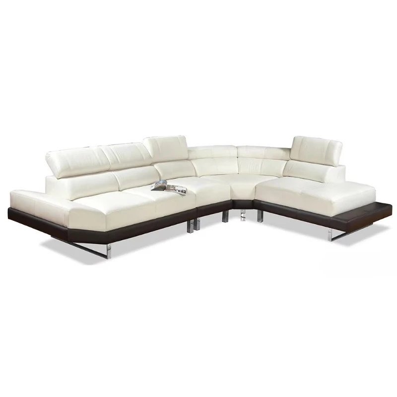Corner sofa living room modern home furniture leather fabric modular design
