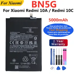 BN5G 5000mAh Battery For Xiaomi Redmi 10C Redmi 10A High Quality Replacement Phone Battery + Free Tools