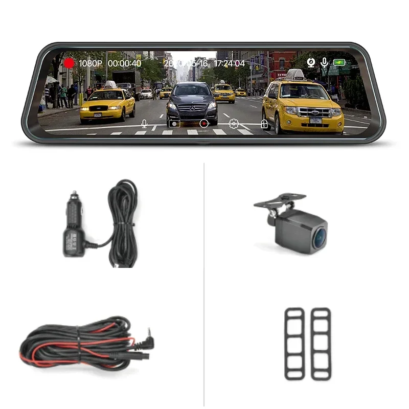 New Maxmize 128Gb Sd Card Support G-Sensor Hd Dvr with Dual Lens Dash  Records Front 2160p and Rear 1080p