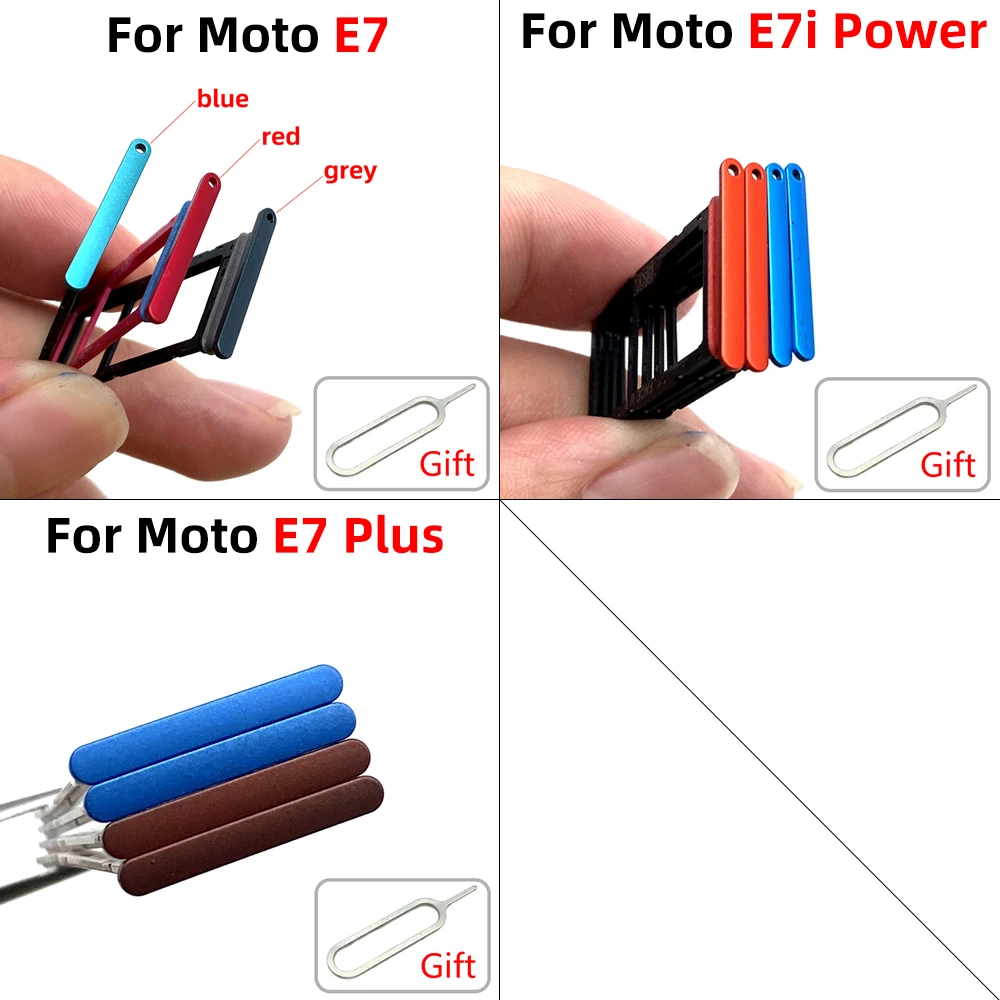 For Moto E7I Power E7 Power E7 Plus E7 Sim Card Slot Tray Holder Sim Card Reader Socket