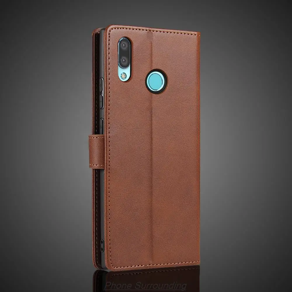 Nova3 Case Pu Leather Wallet Flip Case for Huawei Nova 3 Retro Cover Protective Holster Fundas Coque with Lanyard