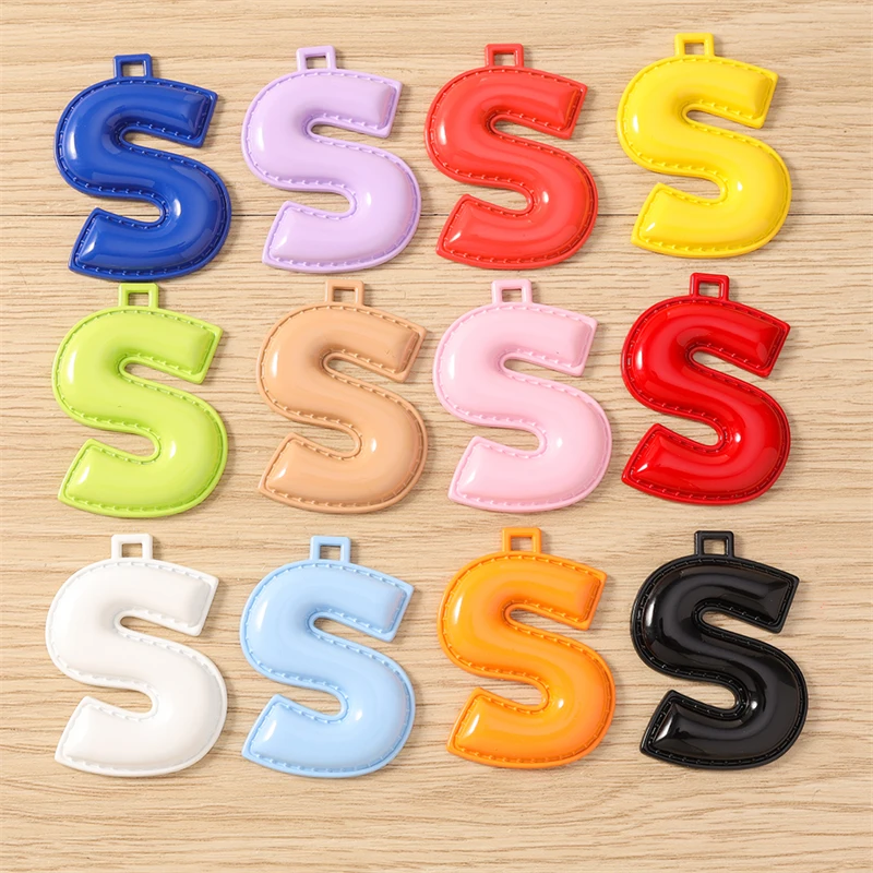 5 Stück niedliche, farbenfrohe Buchstabenanhänger (A-Z) für die Schmuckherstellung, Ohrringe, Halsketten, Armbänder, DIY-Bastelbedarf – Detail 23