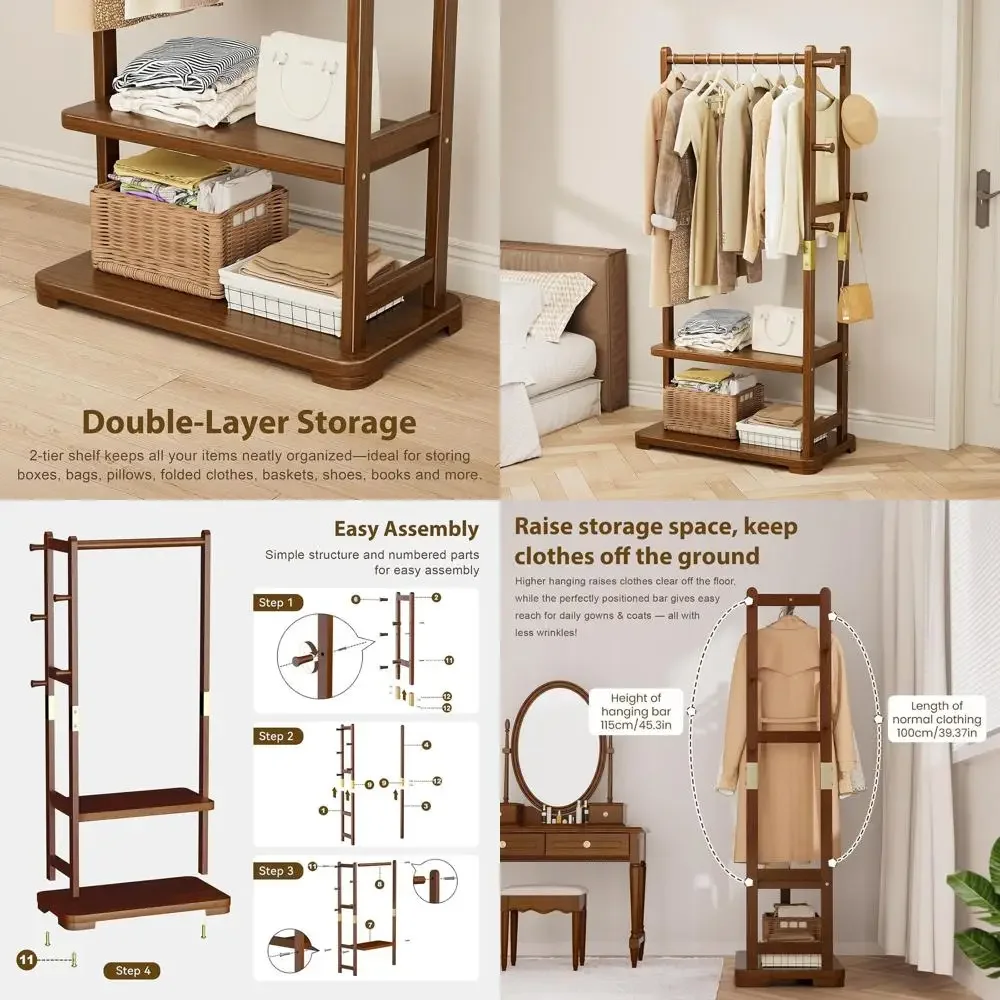 Coat Rack Solid Woo…