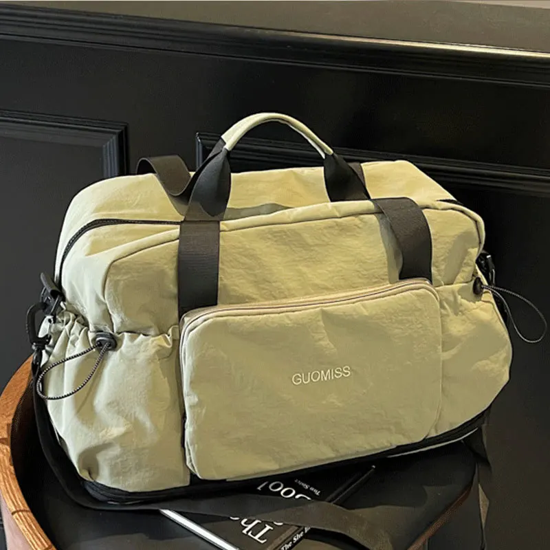 

Travel Bag Women's Light Handbag Travel Luggage Bag Large Capacity Foldable Storage Dry and Wet Separation Fitness Bag