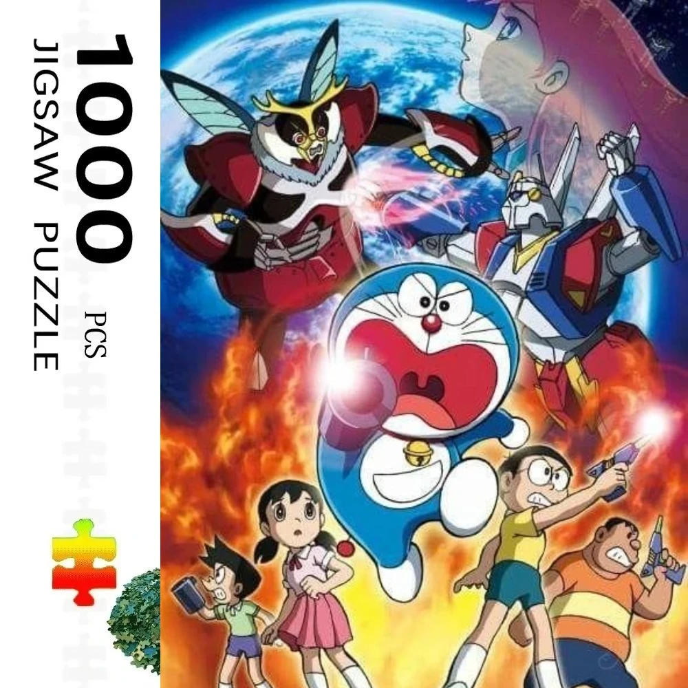 Adult Jigsaw Puzzle 500/1000 pcs Puzzle Doraemon Nobita Japanese Anime Paper Puzzle Decorative Painting Exercise Brain Thinking