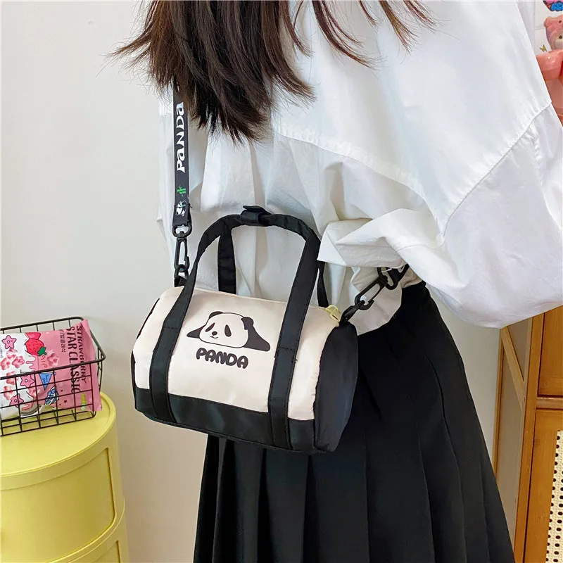 Stitch Canvas Bucket Bag Casual Crossbody Bag Portable Anime Handbag Women Fashionable Backpack Cute Cartoon Creative Design Toy