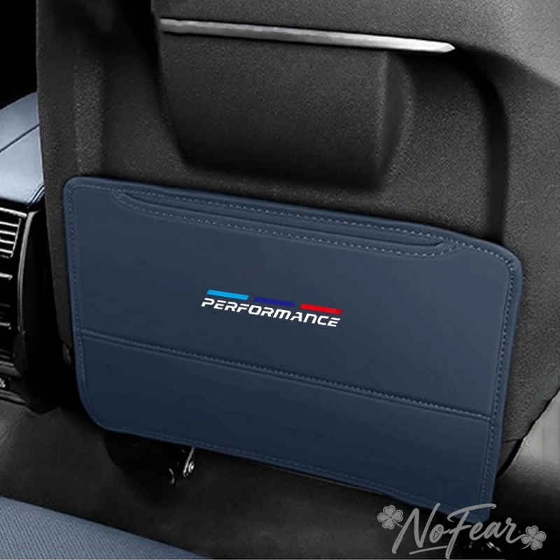 For  BMW M Emblem E46 E36 E34 F10 E90F30 E60 F30 E53 E30 E9 E87 Car Anti-dirty Seat Back Protector Mat Anti Kick Pad Accessories