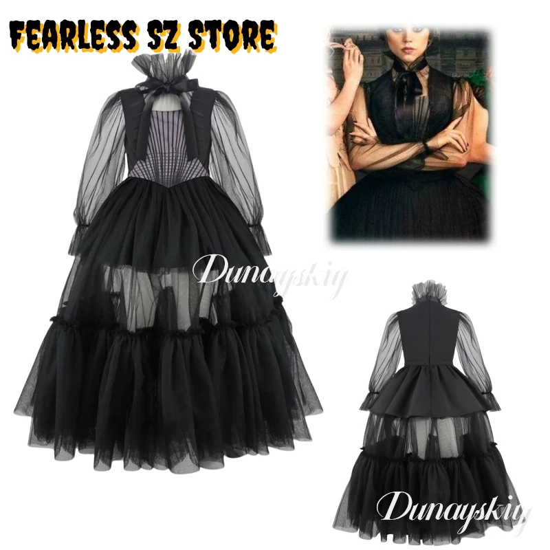 girls-season2-addams-cosplay-할로윈-의상-addams-black-dress-birthday-halloween-party-할로윈-의상