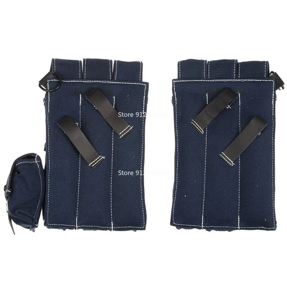 Oak Leaf Camouflage WW2 German Canvas Set MP40 Universal Bag Triple Parts Waist Bag Retro Portable Storage Small Pouh
