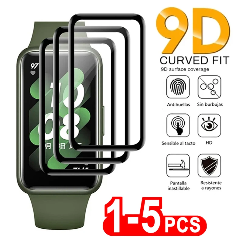 9D Curved Edge Protective Film For Huawei Band 8 7 6 Pro Full Cover Screen Protector For Honor band 6 band 7 Protective Film