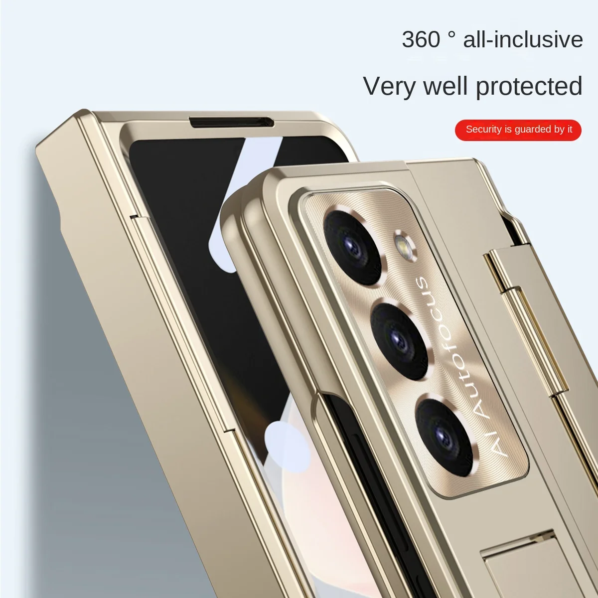 luxury Electroplating Phone Case for Samsung Galaxy Z Fold 7 6 5 4 3 Fold6 Fold5 Fold4 Fold3 Hinge Anti Drop Protective Cover