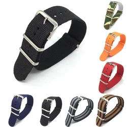 Sport Nylon Band for Women&Men Watch Strap 18mm 20mm 22mm Army Sport Strap Fabric Nylon Watch Band Buckle Belt