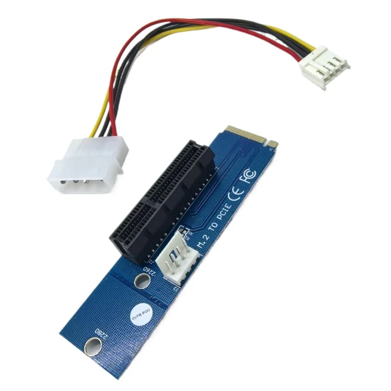 NGFF To PCI-E Riser Card M.2 SSD Port To PCIE X4 Expansion Card Slot Adapter Riser Cable