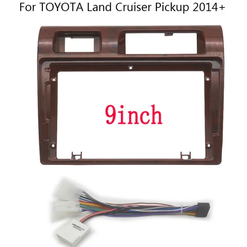 

9 inch 2din car radio dashboard For Toyota land cruiser pickup 2014-2020 stereo panel mounting car panel dual Din DVD frame