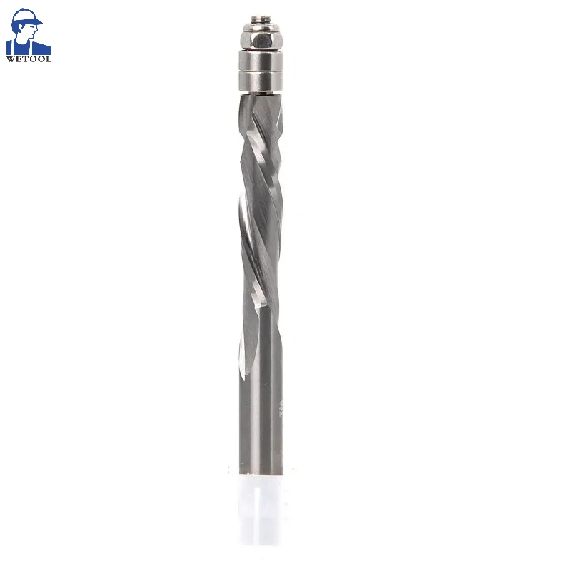 

6.35mm 1/4 Shank Compression Flush Trim Solid Carbide Spiral Router Bit for wood working Tools End Mill MIilling Cutters
