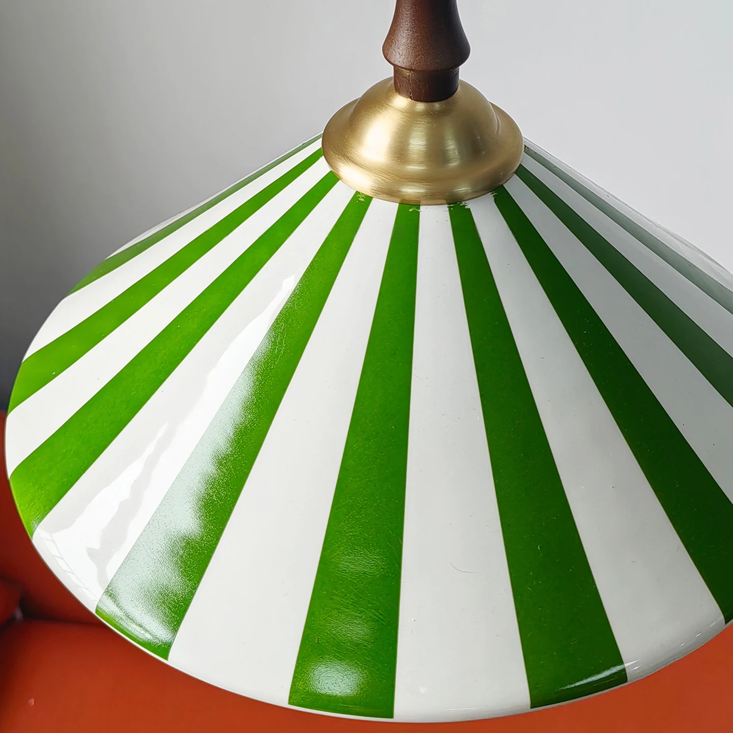 Vintage Stripe Pendant Lights French Retro Hotel Shop Chandeliers Restaurant Ceramics Living Room Mood Light for Home Decor