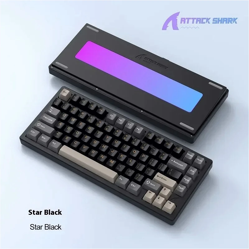 

ATTACK SHARK X75 Aluminium Alloy Mechanical Keyboard Customized Hot Swap RGB Wireless Bluetooth Tri-mode Pure CNC Finished
