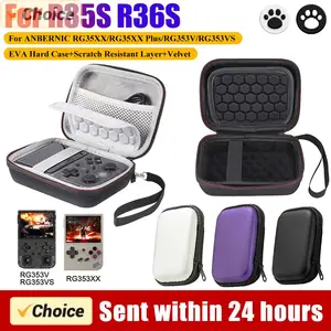 Hard Carrying Case For R35S R36S Anti-Scratch Shockproof Travel Storage Bag w/ Mesh Bag&Hand Strap for Anbernic RG35XX/V/VS