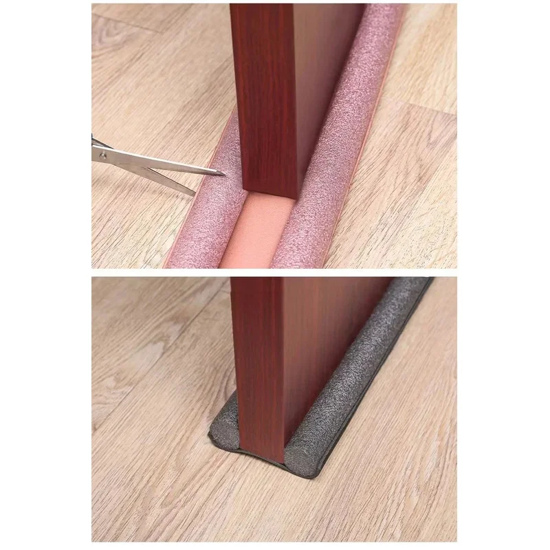 Windproof Seal Strip Draught Excluder Stopper By Bottom Guard Double Protector Doorstop Dust-proof Blocker Sealer Soundproof image 4