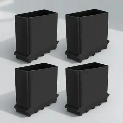 

4pcs Non-Slip Feet Covers Rubber Replacement Step Mat Black Heavy Duty End Caps Leg Protective Covers Bumper Pads Extension