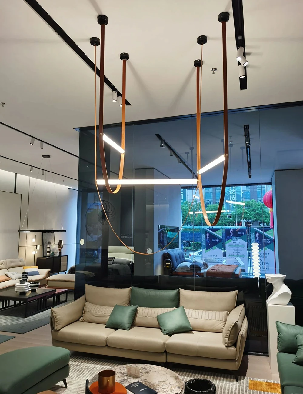 LED 2024 modern minimalist style belt pendant light Italian art decoration pendant light YX821TB