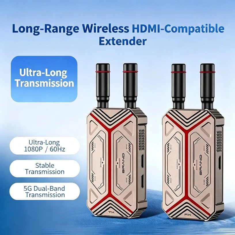 Wireless HDMI-Compatible Transmitter Receiver 1000M 1080P 60Hz Low Latency Plug And Play No WiFi For Photography Meeting Home