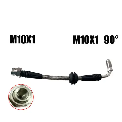 M10 10X1Automotive Hydraulic Brake Pipe Steel Wire Braided Brake Steel Throat Clutch Oil Pipe Inches Offroad Suspension Lift Kit - Image 9